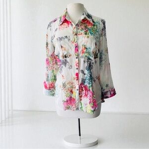 ARATTA Floral Print Blouse Size Small